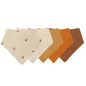 Baby Cotton Bandana Bibs - Triangle Burp Cloths for Feeding & Drool, 16.5 x 7.5 in (42 x 29 cm) - 3/4/5-Pack Unisex