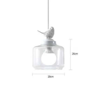 Birds Glass Pendant Lights For Dining Room Kitchen Bedroom Homestay Suspension Hanging Lamp E27 LED Christmas Gift Drop Shipping