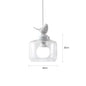 Birds Glass Pendant Lights For Dining Room Kitchen Bedroom Homestay Suspension Hanging Lamp E27 LED Christmas Gift Drop Shipping