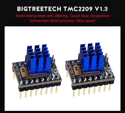 Silent UART Stepper Motor Driver for 3D Printers – Low-Heat, CoolStep & StallGuard Compatible with SKR, Octopus, Ender Boards
