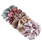 10/5 Pcs Satin Hair Scrunchies Set for Women & Girls – Soft Silk Elastic Hair Bands | Elegant Solid Color Ponytail Holders & Headwear Accessories