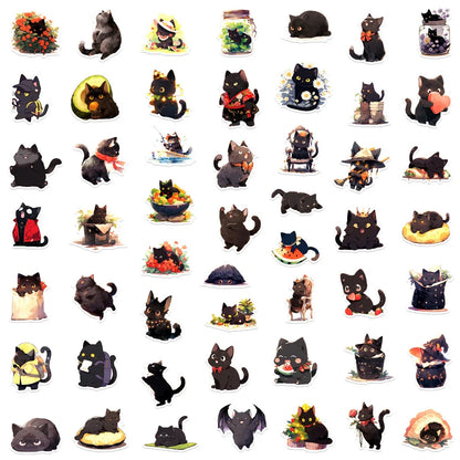 10/30/50pcs Cute Cartoon Cat Graffiti Stickers Decal Scrapbook Diary Phone Motorcycle Laptop Kawaii Waterproof Sticker Kids Toy