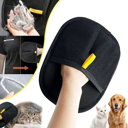 Reusable Double-Sided Pet Hair Removal Gloves for Sofa, Carpet & Clothing