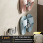 Wall-Mounted Non-Perforated Bathroom Slipper Rack with Rear Drainage, Single-Tier Shoe Storage Hook