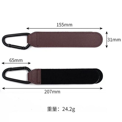 PU Leather 360° Rotating Stroller Hook - Baby Bag Pram Organizer (1 or 2-Pack)