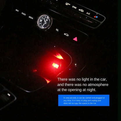Mini USB LED Ambient Light for Car Interior - Portable Plug & Play Neon Decorative Lamp