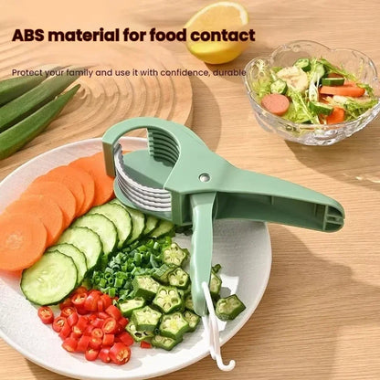 Stainless Steel Vegetable and Fruit Slicer - Multi-Function Salad Shredder | Kitchen Accessory