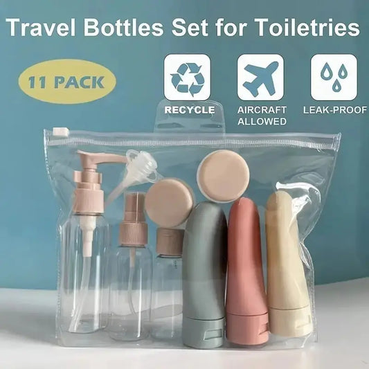 Travel Refillable Bottle Set — Perfume Spray, Lotion & Shampoo Tubes (120 ml / 4.06 fl oz, 60 ml / 2.03 fl oz) Portable Cosmetic Containers