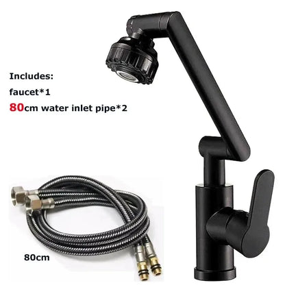 Universal Rotating Dual-Mode Single-Handle Faucet for Kitchen & Bathroom Sink - Hot & Cold Mixer