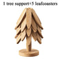 Tree-Shaped Wooden Trivet Set – 4 Foldable Trivets + Stand | Natural Wood Hot Pads for Pots, Teapots & Bowls