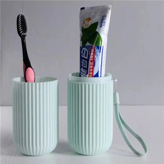 Portable Toothbrush & Toothpaste Holder – Travel Storage Organizer