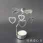 Spinning Metal Carousel Tea Light Candle Holder, Rotating Christmas Candelabra for Home Decor (3.15 x 5.12 in / 8 x 13 cm)