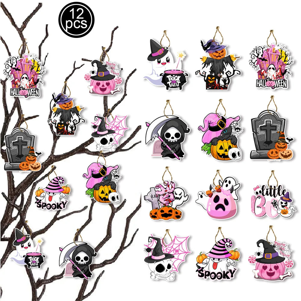 Halloween Paper Hanging Ornament - 3 Colors