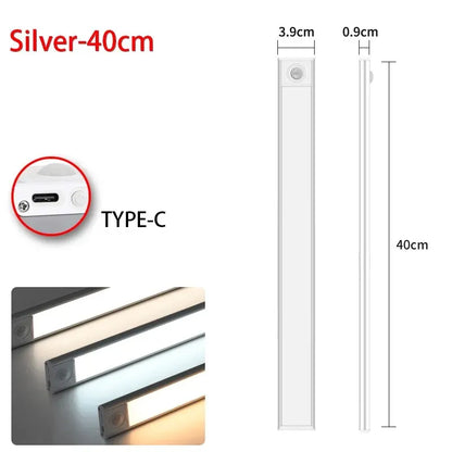 Rechargeable Motion Sensor LED Night Light Rectangle 50cm (19.7 in) Emergency Light