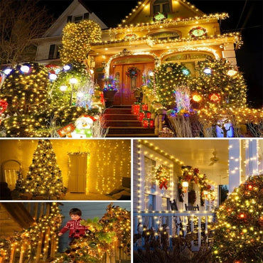 1000-LED Warm White Fairy String Lights with Remote — Waterproof Outdoor Christmas, Wedding & Party Decor
