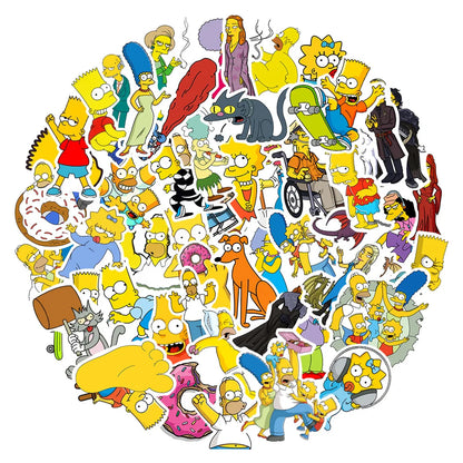 50/100PCS Cartoon Sticker Luggage Skateboard Laptop Waterproof Decorative Graffiti Sticker
