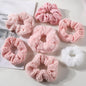 Plush Cotton-Blend Scrunchies Set 7 or 21 Pack - Elastic Hair Ties & Ponytail Holders for Women & Girls