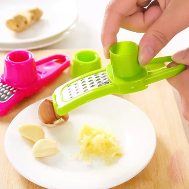 Garlic Press & Peeler — Garlic Grinder, Ginger Grater and Vegetable Slicer Kitchen Tool