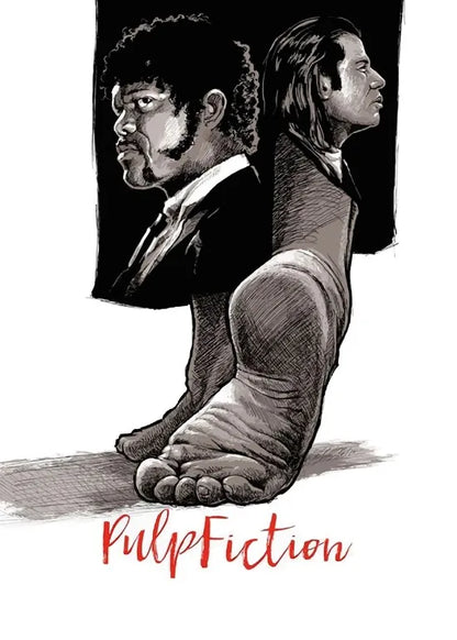 New Pulp Fiction Poster Classic Humor Movie Wall Decor Pulp Fiction Film Fans Wall Art Decor Bar Home Canvas Poster Prints Decor