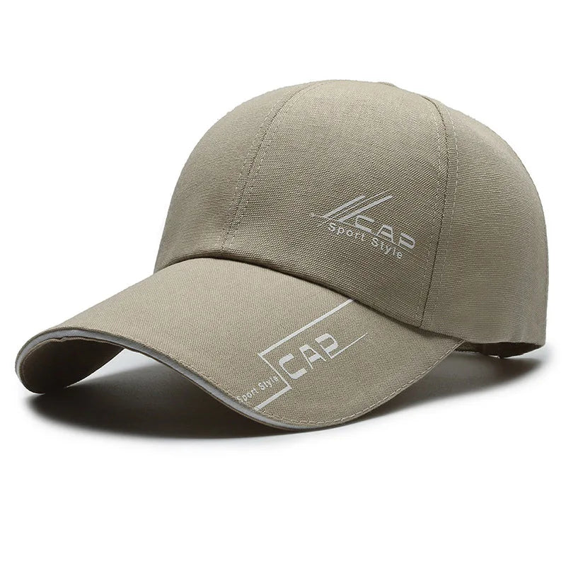 Unisex Long-Brim Sun Baseball Cap – Summer Fishing & Outdoor Shade Hat