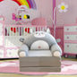 Plush Foldable Kids 2-in-1 Sofa Bed – Cartoon Flip-Open Armchair & Nap Lounger