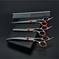 Professional Dog Grooming Scissors Set - 6" (15.2 cm) & 7" (17.8 cm) Stainless Steel Thinning & Curved Pet Shears