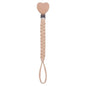 Personalized Wooden Pacifier Clip with Cloth Weave, Custom Name Baby Pacifier Chain and Teether Holder Newborn Gift