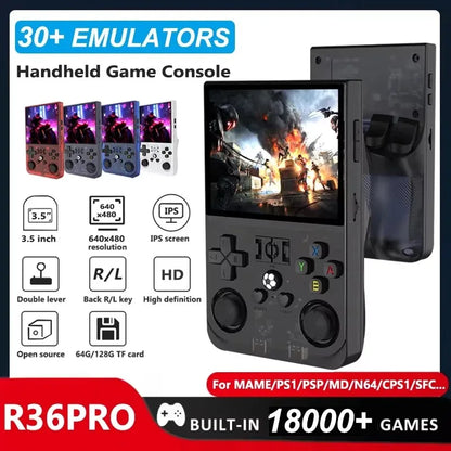 Retro Handheld Game Console 3.5-inch IPS Portable Pocket Video Player Dual Joysticks Open Linux 64GB/128GB
