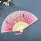 Hand Fan Foldable Silk Fan Noodles Bamboo Fan Bones Halloween Cosplay Prop Christmas Wedding Decoration Party Gifts Art Crafts