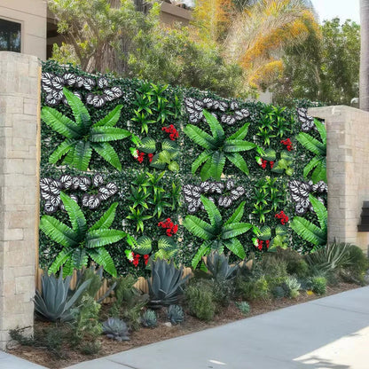 1pc Artificial Plant Wall for Outdoor Decoration Indoor Wall Plant Decoration Panel with Simulated Plants