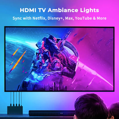 HDMI Sync LED TV Backlight Strip - Dynamic Ambience Lighting for TV, Streaming Sticks & Gaming Consoles