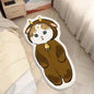 Faux Cashmere Cute Cartoon Pet Carpet Home Bedroom Bedside Decorative Floor Mat Anti-slip Dirty Resistant Machine Washable Rug
