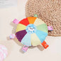 Rainbow Plush Flying Saucer Dog Toy – Interactive Chew & Training Disc