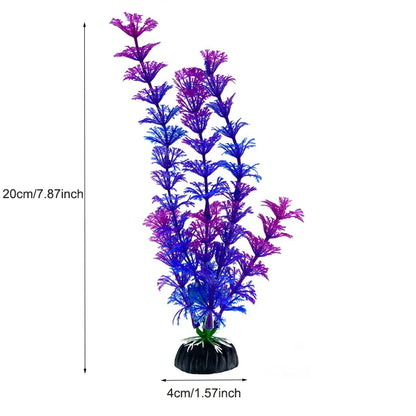Artificial Aquarium Plants — Plastic Underwater Decorations for Fish Tanks, Realistic Aquarium Decor