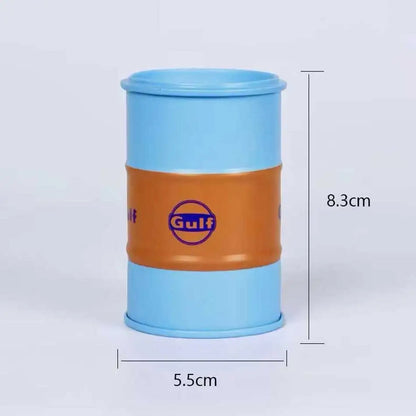 Iron Mini Oil Drum Model Chemistry Oil Drum Model Car Model Desktop Decoration Storage Box War Games Scene Model for Xmas Gifts