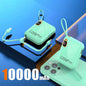 120W 50000mAh Portable Power Bank - Built-in Cables, LED Display & Flashlight, Two-Way Fast Charging for iPhone Samsung