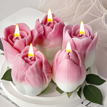 3D Tulip Silicone Mold for Candle Making, Soap, Resin & Plaster Crafts