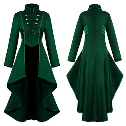 Women’s Gothic Steampunk Tailcoat Jacket, Halloween Costume