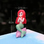 Little Mermaid Resin Figurine - Mini Aquarium Ornament, Cake Topper & Desk Decor