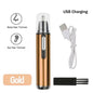Rechargeable 2-in-1 Nose & Ear Hair Trimmer – Washable USB Electric Groomer with Stainless Steel Blade