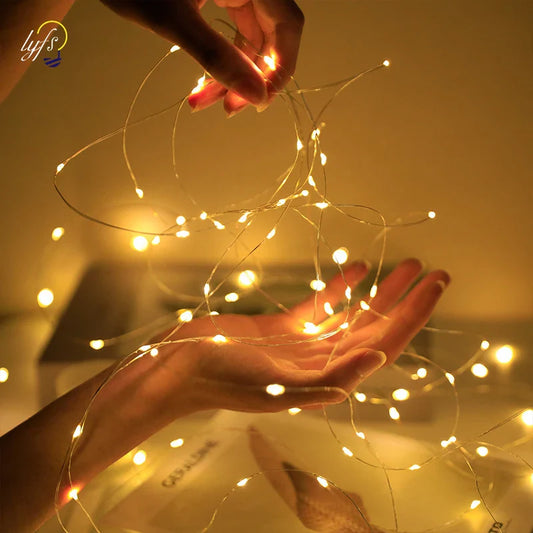 1/5/10-Pack Warm White LED Fairy String Lights - Button Battery Garland for Home, Bedroom, Garden, Wedding & Christmas