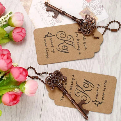 50Pcs Crown Key Bottle Opener Beer Wine Opener Wedding Favors Gifts for Guests Rustic Home  Party Decoration Gift