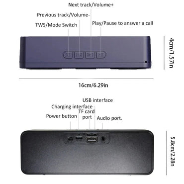 Mini Bluetooth-Compatible Speaker Wireless Smart Portable Speakers For Mobile Phone Audio Computer Convenient Radio