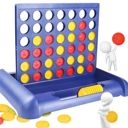 Foldable Connect 4 Travel Board Game – 4-in-a-Row Portable Family Strategy Toy for Kids