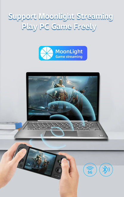 4.0-inch (10.16 cm) Android Handheld Gaming Console – Metal Shell IPS Touchscreen, 128GB, 3000+ Retro Games