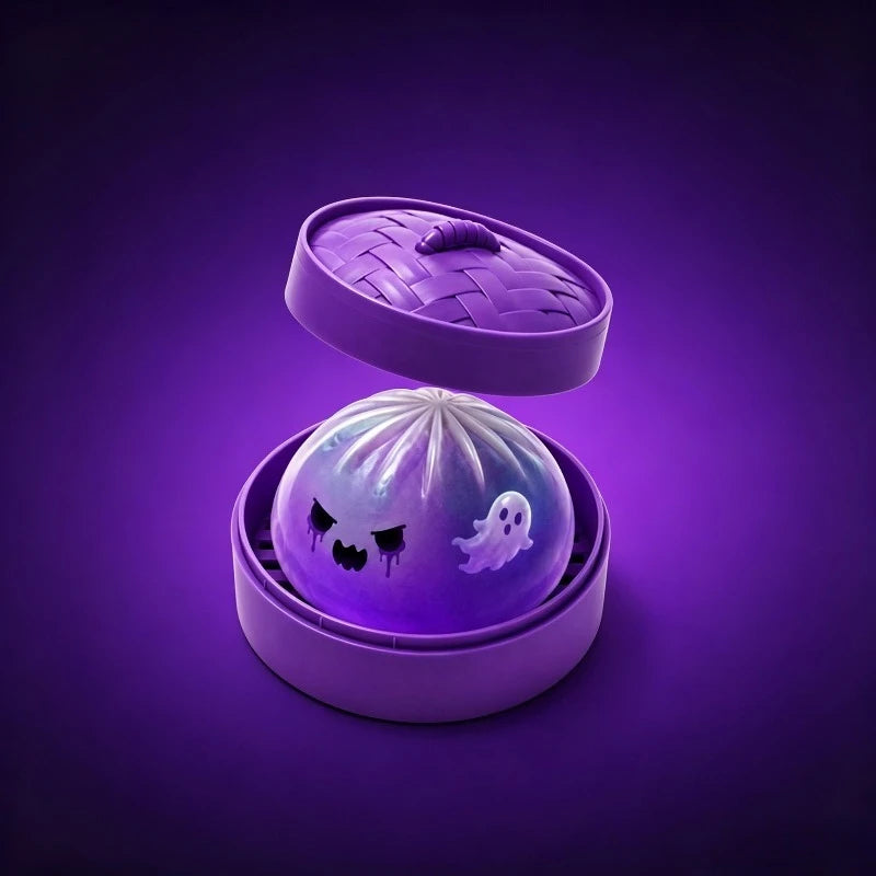 Glitter Halloween Ghost Squishy Toy, Slow-Rebound Silicone