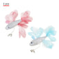 Colorful Fish Cat Teaser Wand - Interactive Goldfish-Shaped Play Toy for Cats