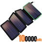 200,000mAh Solar Power Bank with Folding Solar Panels 120W Portable Charger with Built-in Cables USB-C USB-A Lightning Flashlight Digital Display for iPhone Android