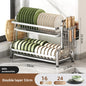 stainless steel Dish Dryer Rack,Compact Kitchen Dish Rack,Screeper Set,Large Rust Proof Dish Screeper With Utensils Holder
