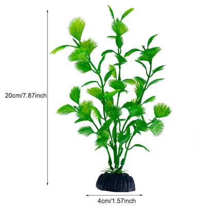 Artificial Aquarium Plants — Plastic Underwater Decorations for Fish Tanks, Realistic Aquarium Decor